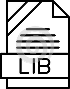 LIB Outline Vector Icon