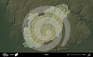 Libava highlighted, Czechia. Physical