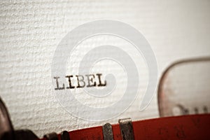 Libel concept view