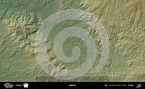 Liberec outlined, Czechia. Physical