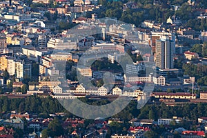 Liberec city from Jested mountain