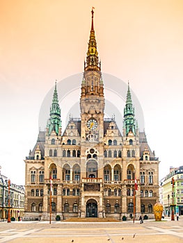 Liberec Town Hall, historical building in the city centre, Czech Republic