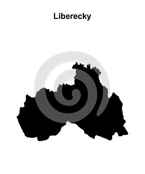 Liberecky outline map