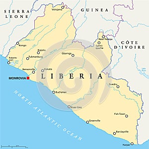 Liberia Political Map