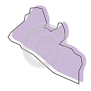 Liberia simplified vector map
