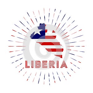 Liberia sunburst badge.