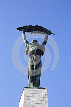 Libert Statue on Gellert Hill in Budapest,Hungary