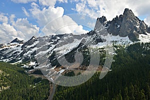 Liberty Bell and the Early Winter Spires, North Cascades photo