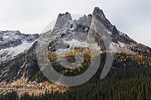 Liberty Bell Mountain Autumn Landscape