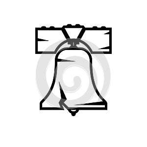 Liberty bell outline icon