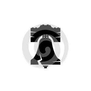 Liberty bell silhouette icon