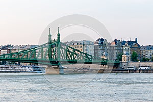 The Liberty Bridge in Budapest, Hungary