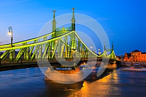 The Liberty Bridge in Budapest, Hungary