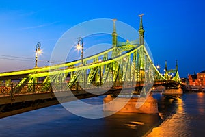 The Liberty Bridge in Budapest, Hungary