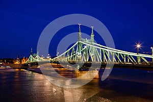 The Liberty Bridge in Budapest, Hungary