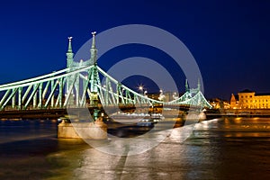 The Liberty Bridge in Budapest, Hungary