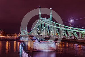 Liberty Bridge in Budapest Hungary
