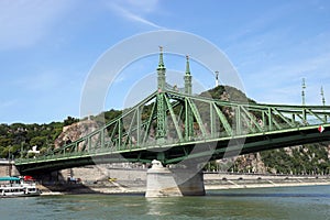 Liberty bridge and Gellert hill Budapest photo