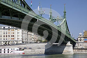 Liberty Bridge over Danube river