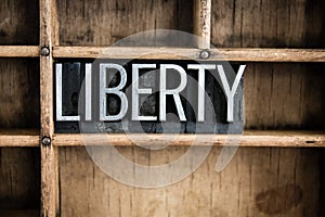 Liberty Concept Metal Letterpress Word in Drawer