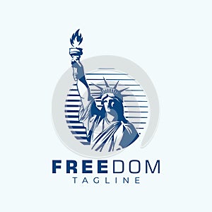 Liberty Logo Design Vector Illustration Template Idea