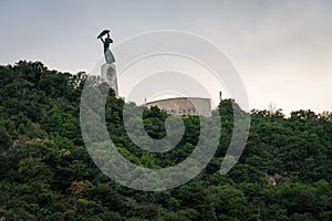 Liberty Statue in Budapest, Hungary.