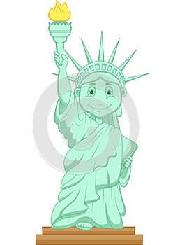 Liberty statue cartoon