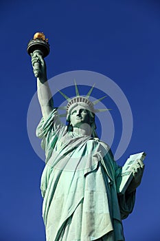 The Liberty Statue with clear sky