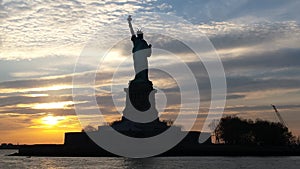 Liberty Statue NewYork Sunset