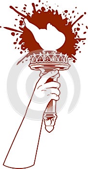 Liberty torch splash