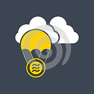 Libra coin flat vector.logo finance business concept