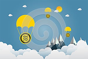 Libra coin flat vector.logo finance,Vector Illustration