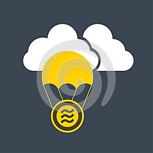 Libra coin flat vector.logo finance,Vector Illustration EPS.10