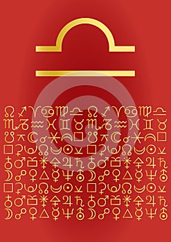 Libra, greeting card