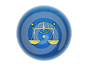 Libra - Zodiac Golden Sign photo