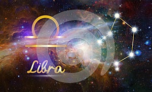 Libra Zodiac Sign and Constellation, cosmic background