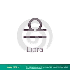 Libra - Zodiac Sign Icon Vector Logo Template Illustration Design. Vector EPS 10