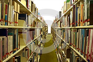 Library Aisle with Books