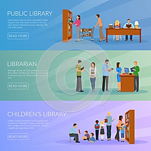 Library Banners Set