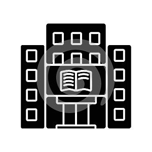 Library black glyph icon