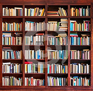 Library books background photo