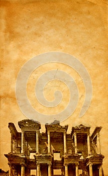 Library of Celsus at Ephesus background