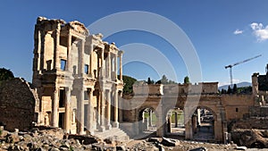 Library of Celsus, Ruins of ancient Ephesus, Selcuk, Izmir, Turkey