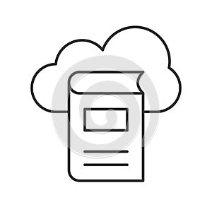 Library cloud computing concept icon vector illustration