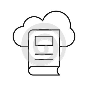 Library cloud computing concept icon vector illustration