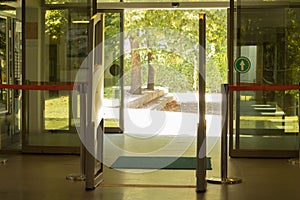 Library entrance door