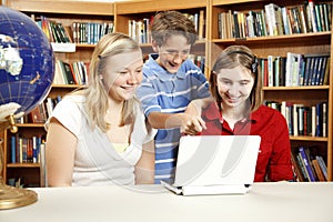 Library Kids on Netbook Computer