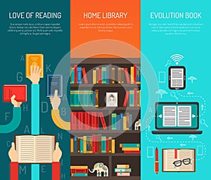 LIbrary Long Hands Flat Bannes Set