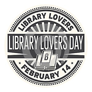 Library Lovers Day rubber stamp