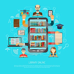 Library Online Cocept Layout Chart Print